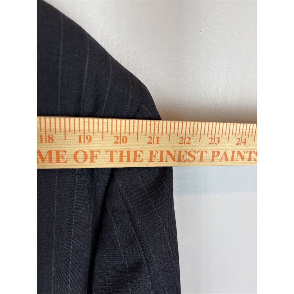 Vtg Brooks Brothers Brooksease Pinstripe Navy 100% Wool Blazer Jacket 50 R USA - Picture 11 of 13